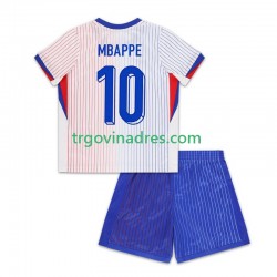 Dječji Gostujući Dres Francuska Kylian Mbappe 10 Euro 2024 s Kratkih Rukava Dječji Gostujući Dres Francuska Kylian Mbappe 10 Euro 2024 s Kratkih Rukava