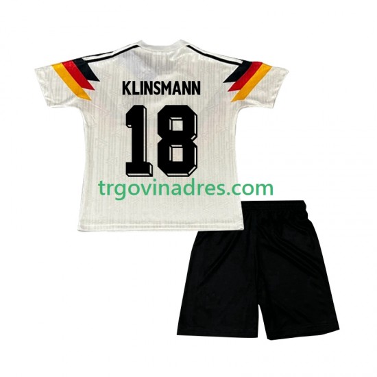 Dječji Domaći Dres Njemačka Klinsmann 18 Retro 1990 s Kratkih Rukava Dječji Domaći Dres Njemačka Klinsmann 18 Retro 1990 s Kratkih Rukava
