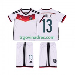 Dječji Domaći Dres Njemačka MULLER 13 Retro 2014 s Kratkih Rukava Dječji Domaći Dres Njemačka MULLER 13 Retro 2014 s Kratkih Rukava