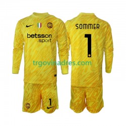 Dječji Gostujući Golmanski Dres Inter Milan Yann Sommer 1 2024-2025 s Dugim Rukavima Dječji Gostujući Golmanski Dres Inter Milan Yann Sommer 1 2024-2025 s Dugim Rukavima