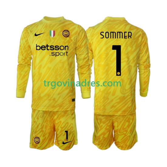 Dječji Gostujući Golmanski Dres Inter Milan Yann Sommer 1 2024-2025 s Dugim Rukavima Dječji Gostujući Golmanski Dres Inter Milan Yann Sommer 1 2024-2025 s Dugim Rukavima