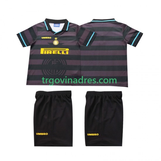 Dječji Treći Dres Inter Milan Retro 1997 1998 s Kratkih Rukava Dječji Treći Dres Inter Milan Retro 1997 1998 s Kratkih Rukava
