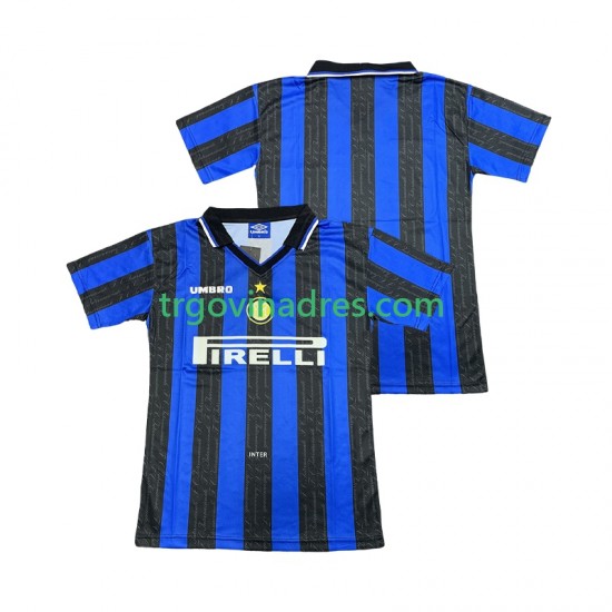 Muški Domaći Dres Inter Milan Retro 1997 1998 s Kratkih Rukava Muški Domaći Dres Inter Milan Retro 1997 1998 s Kratkih Rukava