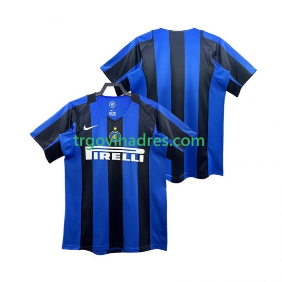 Muški Domaći Dres Inter Milan Retro 2005 2004 s Kratkih Rukava Muški Domaći Dres Inter Milan Retro 2005 2004 s Kratkih Rukava
