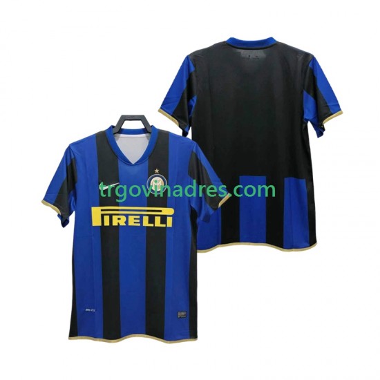 Muški Domaći Dres Inter Milan Retro Champions League 2009 2008 s Kratkih Rukava Muški Domaći Dres Inter Milan Retro Champions League 2009 2008 s Kratkih Rukava