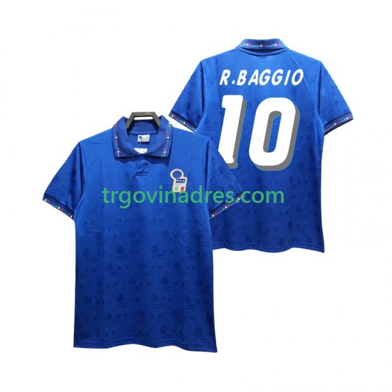 Muški Domaći Dres Italija Roberto Baggio 10 Retro 1994 s Kratkih Rukava Muški Domaći Dres Italija Roberto Baggio 10 Retro 1994 s Kratkih Rukava