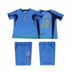 Dječji Domaći Dres Italija TOTTI 10 Retro 2006 s Kratkih Rukava Dječji Domaći Dres Italija TOTTI 10 Retro 2006 s Kratkih Rukava