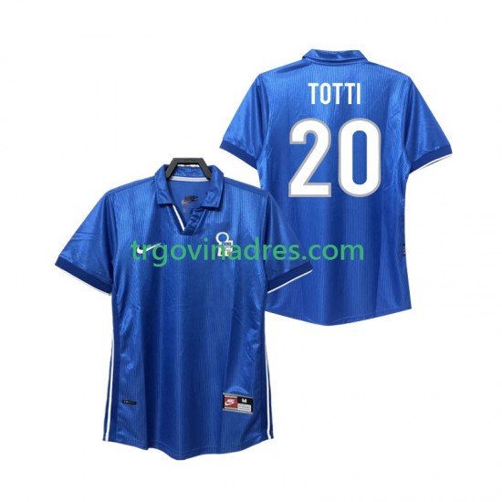 Muški Domaći Dres Italija Totti 20 Retro 1998 s Kratkih Rukava Muški Domaći Dres Italija Totti 20 Retro 1998 s Kratkih Rukava