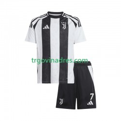 Dječji Domaći Dres Juventus Cristiano Ronaldo 7 2024-2025 s Kratkih Rukava