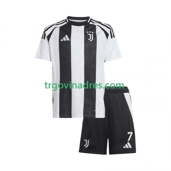 Dječji Domaći Dres Juventus Cristiano Ronaldo 7 2024-2025 s Kratkih Rukava