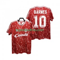 Muški Domaći Dres Liverpool BARNES 10 Retro 1989 1991 s Kratkih Rukava Muški Domaći Dres Liverpool BARNES 10 Retro 1989 1991 s Kratkih Rukava