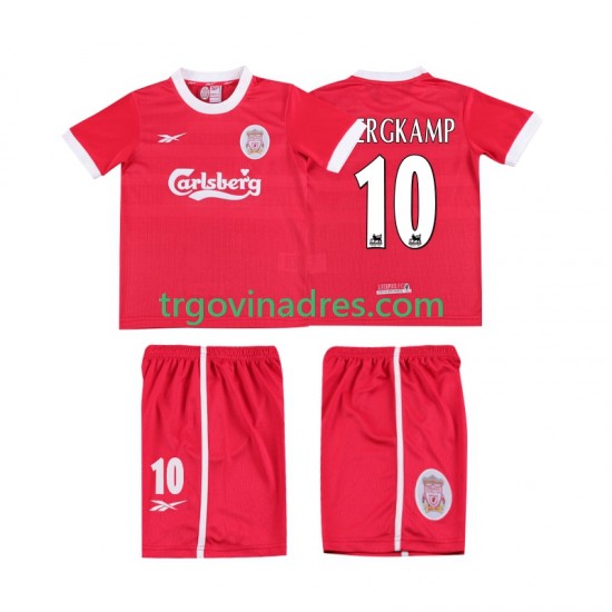 Dječji Domaći Dres Liverpool BERGKAMP 10 Retro LWP 1997 1998 s Kratkih Rukava Dječji Domaći Dres Liverpool BERGKAMP 10 Retro LWP 1997 1998 s Kratkih Rukava