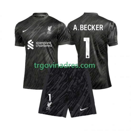 Dječji Domaći Golmanski Dres Liverpool Alisson Becker 1 2024-2025 s Kratkih Rukava Dječji Domaći Golmanski Dres Liverpool Alisson Becker 1 2024-2025 s Kratkih Rukava