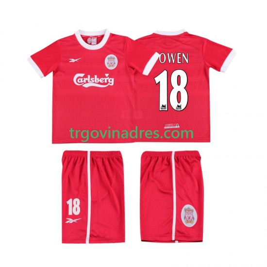 Dječji Domaći Dres Liverpool OWEN 18 Retro LWP 1997 1998 s Kratkih Rukava Dječji Domaći Dres Liverpool OWEN 18 Retro LWP 1997 1998 s Kratkih Rukava