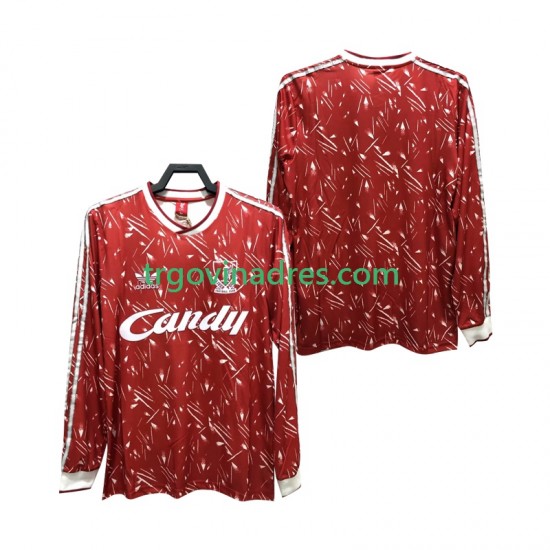 Muški Domaći Dres Liverpool Retro 1989 1991 s Dugim Rukavima Muški Domaći Dres Liverpool Retro 1989 1991 s Dugim Rukavima