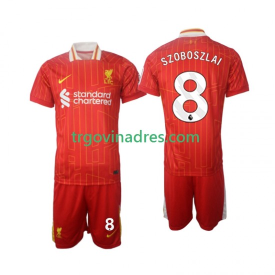 Dječji Domaći Dres Liverpool Szoboszlai 8 2024-2025 s Kratkih Rukava Dječji Domaći Dres Liverpool Szoboszlai 8 2024-2025 s Kratkih Rukava