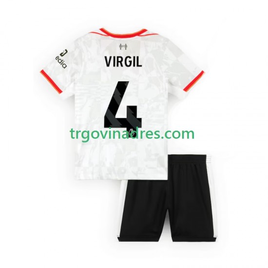 Dječji Treći Dres Liverpool VIRGIL 4 2024-2025 s Kratkih Rukava Dječji Treći Dres Liverpool VIRGIL 4 2024-2025 s Kratkih Rukava