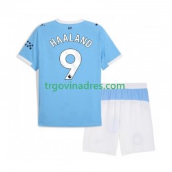 Dječji Domaći Dres Manchester City Erling Haaland 9 2025-2026 s Kratkih Rukava Dječji Domaći Dres Manchester City Erling Haaland 9 2025-2026 s Kratkih Rukava