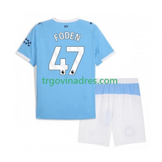 Dječji Domaći Dres Manchester City Phil Foden 47 2025-2026 s Kratkih Rukava Dječji Domaći Dres Manchester City Phil Foden 47 2025-2026 s Kratkih Rukava