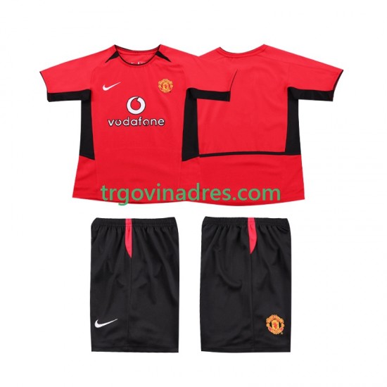 Dječji Domaći Dres Manchester United Retro 2004 2002 s Kratkih Rukava Dječji Domaći Dres Manchester United Retro 2004 2002 s Kratkih Rukava