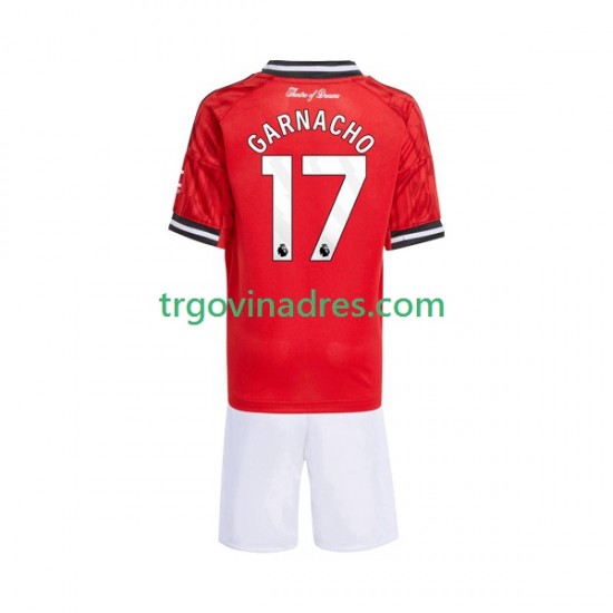 Dječji Domaći Dres Manchester United Alejandro Garnacho 17 2025-2026 s Kratkih Rukava Dječji Domaći Dres Manchester United Alejandro Garnacho 17 2025-2026 s Kratkih Rukava