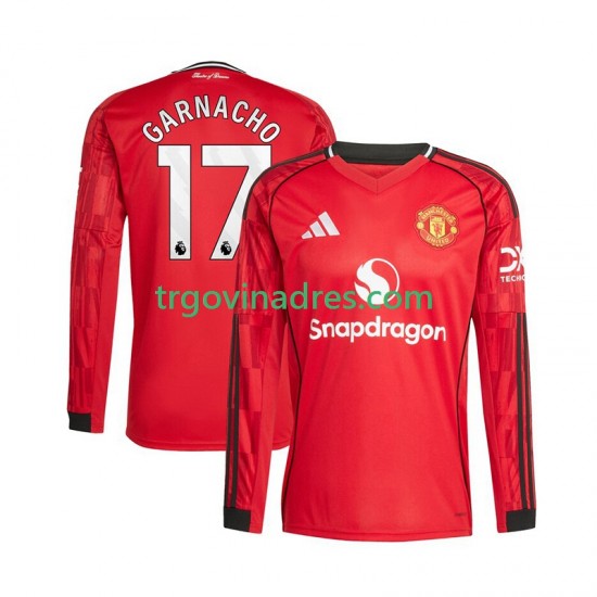 Muški Domaći Dres Manchester United Alejandro Garnacho 17 2025-2026 s Dugim Rukavima Muški Domaći Dres Manchester United Alejandro Garnacho 17 2025-2026 s Dugim Rukavima