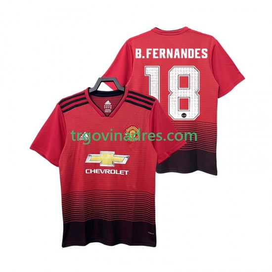 Muški Domaći Dres Manchester United B.FERNANDES 18 Retro 2018 2019 s Kratkih Rukava Muški Domaći Dres Manchester United B.FERNANDES 18 Retro 2018 2019 s Kratkih Rukava