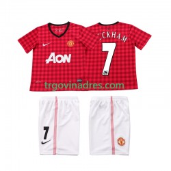 Dječji Domaći Dres Manchester United BECKHAM 7 Retro 2012 2013 s Kratkih Rukava Dječji Domaći Dres Manchester United BECKHAM 7 Retro 2012 2013 s Kratkih Rukava
