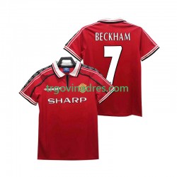 Muški Domaći Dres Manchester United BECKHAM 7 Retro 1998 1999 s Kratkih Rukava Muški Domaći Dres Manchester United BECKHAM 7 Retro 1998 1999 s Kratkih Rukava