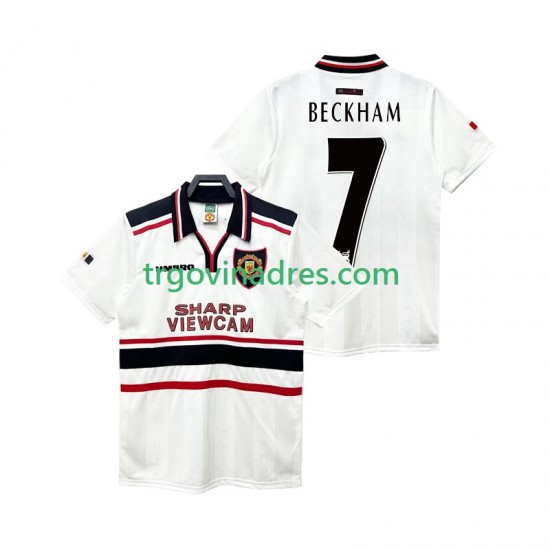Muški Gostujući Dres Manchester United Beckham 7 Retro 1998 1999 s Kratkih Rukava Muški Gostujući Dres Manchester United Beckham 7 Retro 1998 1999 s Kratkih Rukava