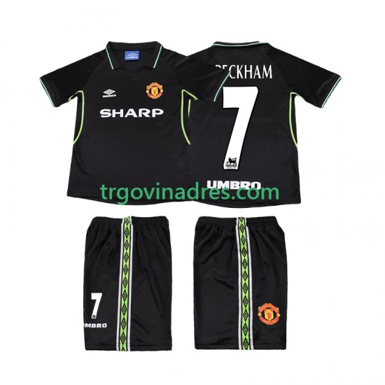 Dječji Treći Dres Manchester United Beckham 7 Retro 1998 1999 s Kratkih Rukava Dječji Treći Dres Manchester United Beckham 7 Retro 1998 1999 s Kratkih Rukava