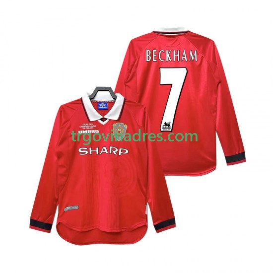 Muški Domaći Dres Manchester United Beckham 7 Retro 2000 1999 s Dugim Rukavima Muški Domaći Dres Manchester United Beckham 7 Retro 2000 1999 s Dugim Rukavima