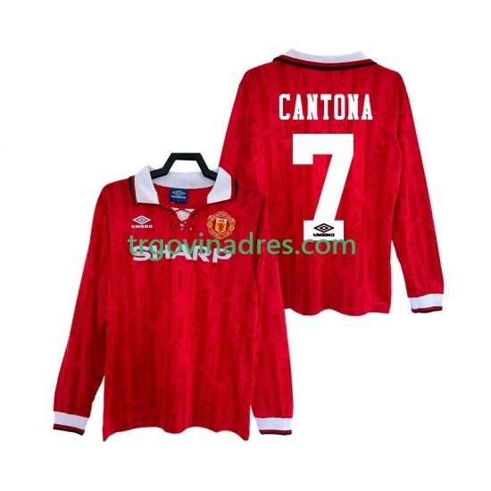 Muški Domaći Dres Manchester United CANTONA 7 Retro 1992 1994 s Dugim Rukavima Muški Domaći Dres Manchester United CANTONA 7 Retro 1992 1994 s Dugim Rukavima
