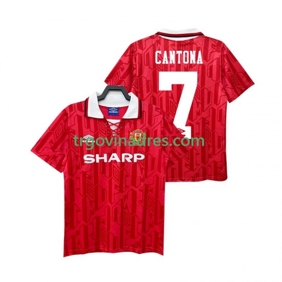 Muški Domaći Dres Manchester United CANTONA 7 Retro 1992 1994 s Kratkih Rukava Muški Domaći Dres Manchester United CANTONA 7 Retro 1992 1994 s Kratkih Rukava