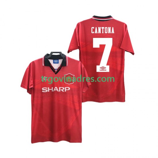 Muški Domaći Dres Manchester United CANTONA 7 Retro 1996 1994 s Kratkih Rukava Muški Domaći Dres Manchester United CANTONA 7 Retro 1996 1994 s Kratkih Rukava