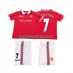 Dječji Domaći Dres Manchester United CONTONA 7 Retro 1998 1999 s Kratkih Rukava Dječji Domaći Dres Manchester United CONTONA 7 Retro 1998 1999 s Kratkih Rukava