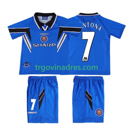 Dječji Treći Dres Manchester United CONTONA 7 Retro 1996 1998 s Kratkih Rukava Dječji Treći Dres Manchester United CONTONA 7 Retro 1996 1998 s Kratkih Rukava