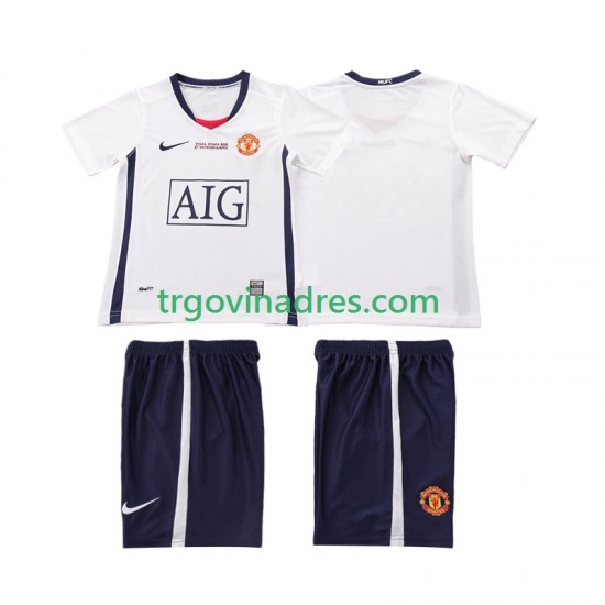 Dječji Gostujući Dres Manchester United Retro Champions League 2009 2008 s Kratkih Rukava Dječji Gostujući Dres Manchester United Retro Champions League 2009 2008 s Kratkih Rukava