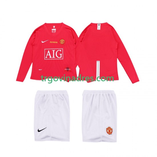 Dječji Domaći Dres Manchester United Retro Premier League 2009 2008 s Dugim Rukavima Dječji Domaći Dres Manchester United Retro Premier League 2009 2008 s Dugim Rukavima