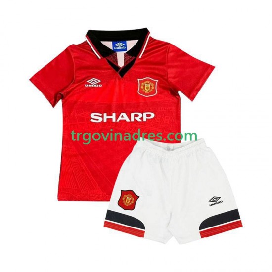 Dječji Domaći Dres Manchester United Retro 1994 s Kratkih Rukava Dječji Domaći Dres Manchester United Retro 1994 s Kratkih Rukava