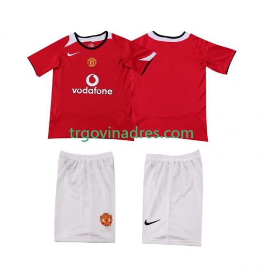 Dječji Domaći Dres Manchester United Retro 2005 2006 s Kratkih Rukava Dječji Domaći Dres Manchester United Retro 2005 2006 s Kratkih Rukava