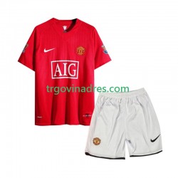 Dječji Domaći Dres Manchester United Retro 2007 s Kratkih Rukava Dječji Domaći Dres Manchester United Retro 2007 s Kratkih Rukava