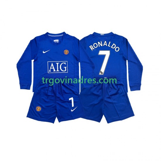 Dječji Gostujući Dres Manchester United Cristiano Ronaldo 7 Retro 2008 s Dugim Rukavima Dječji Gostujući Dres Manchester United Cristiano Ronaldo 7 Retro 2008 s Dugim Rukavima