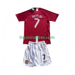 Dječji Domaći Dres Manchester United Cristiano Ronaldo 7 Champion League Retro 2007 s Kratkih Rukava