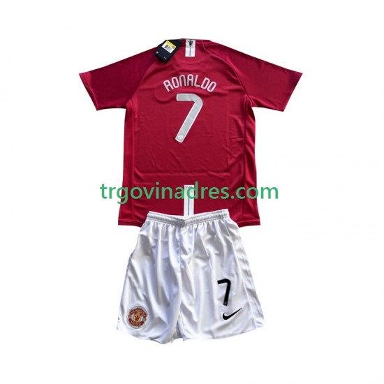 Dječji Domaći Dres Manchester United Cristiano Ronaldo 7 Champion League Retro 2007 s Kratkih Rukava Dječji Domaći Dres Manchester United Cristiano Ronaldo 7 Champion League Retro 2007 s Kratkih Rukava