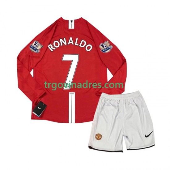Dječji Domaći Dres Manchester United Cristiano Ronaldo 7 Retro 2007 s Dugim Rukavima Dječji Domaći Dres Manchester United Cristiano Ronaldo 7 Retro 2007 s Dugim Rukavima