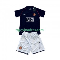 Dječji Gostujući Dres Manchester United Cristiano Ronaldo 7 Retro 2007- 2008 s Kratkih Rukava