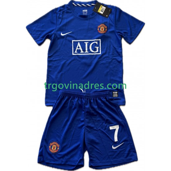 Dječji Treći Dres Manchester United Cristiano Ronaldo 7 Retro -2009 2008 s Kratkih Rukava