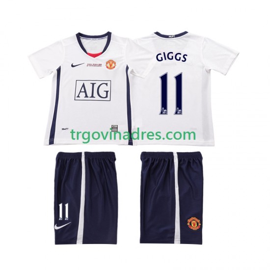 Dječji Gostujući Dres Manchester United GIGGS 11 Retro Champions League 2009 2008 s Kratkih Rukava Dječji Gostujući Dres Manchester United GIGGS 11 Retro Champions League 2009 2008 s Kratkih Rukava