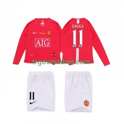 Dječji Domaći Dres Manchester United GIGGS 11 Retro Premier League 2009 2008 s Dugim Rukavima Dječji Domaći Dres Manchester United GIGGS 11 Retro Premier League 2009 2008 s Dugim Rukavima